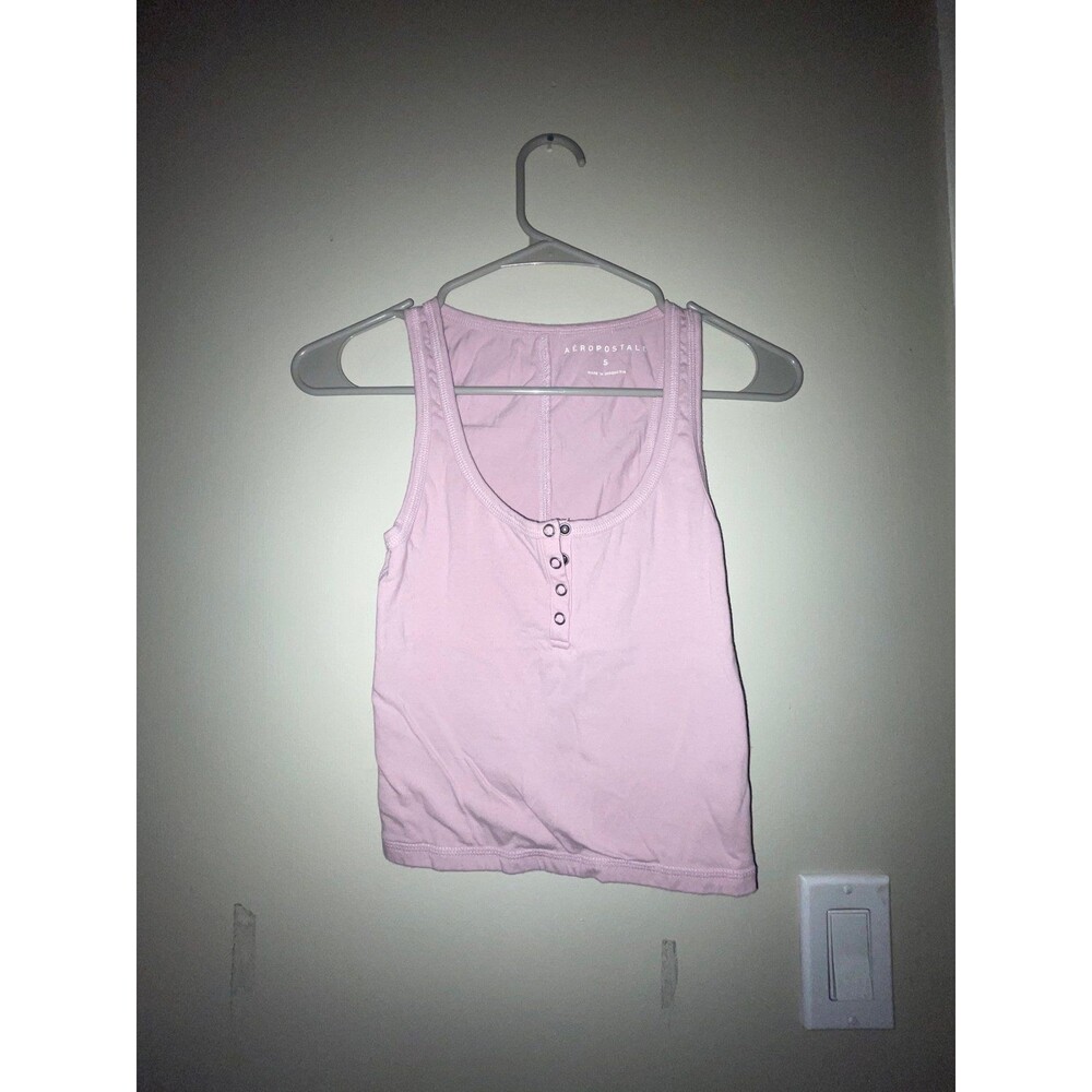 Lilac button tank top S